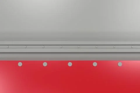 Rectangular colored plate on white background with rivets Stock Illustration