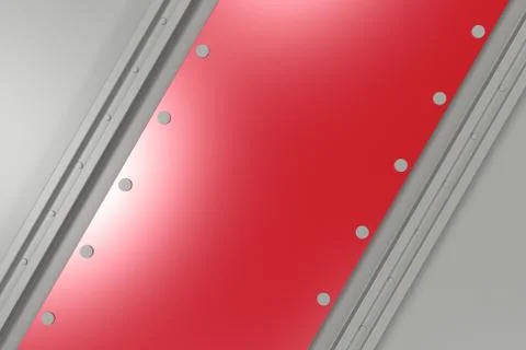 Rectangular colored plate on white background with rivets イラスト素材