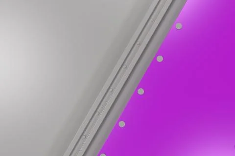 Rectangular colored plate on white background with rivets 库存插图
