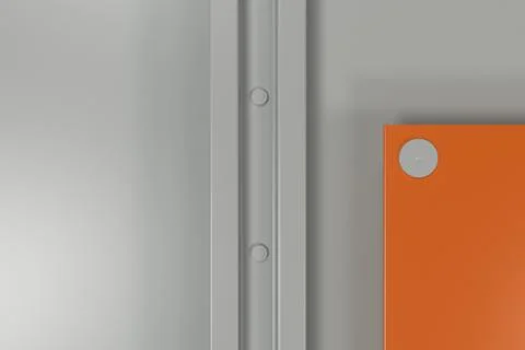 Rectangular colored plate on white background with rivets イラスト素材