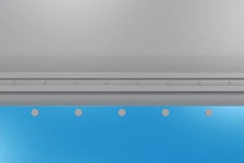 Rectangular colored plate on white background with rivets 库存插图