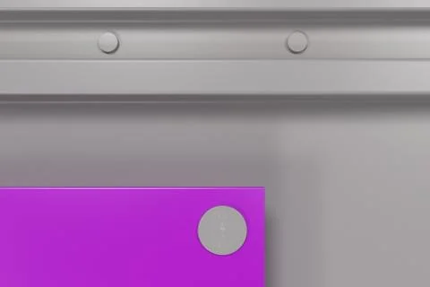 Rectangular colored plate on white background with rivets Stock Illustration