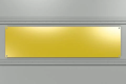 Rectangular colored plate on white background with rivets Stock Illustration