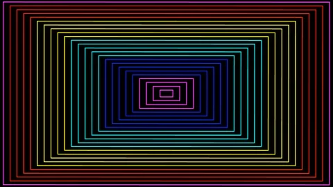 Rectangular Colored Tunnel Stock Footage 93236391