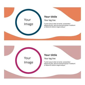 Rectangular colorful banners template for marketing or branding 스톡 일러스트