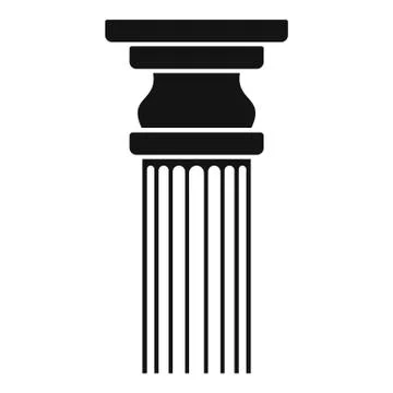 Rectangular column icon, simple style. Stockillustratie