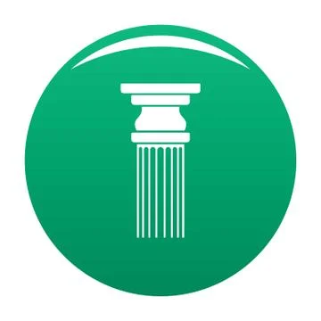 Rectangular column icon vector green イラスト素材