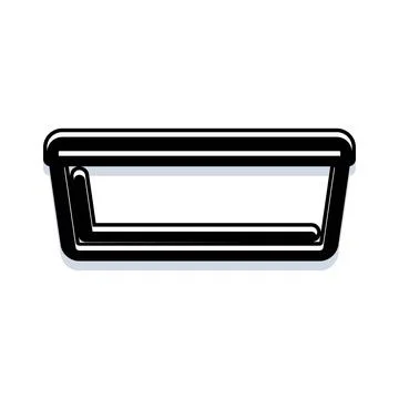 Rectangular container forming empty space for text Stockillustratie