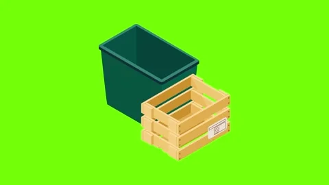 Rectangular container icon animation Vídeos de archivo 152576580