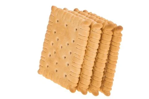 Rectangular cookie isolated 스톡 사진