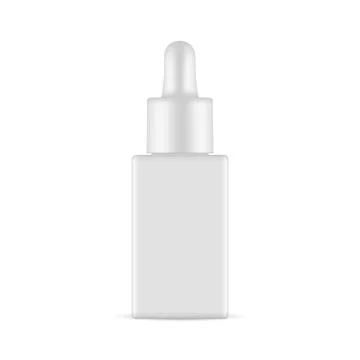 Rectangular Cosmetic Bottle With Dropper Stock Illustration