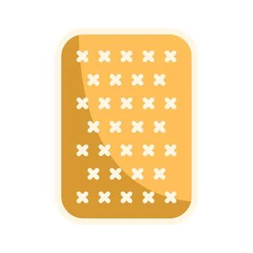 Rectangular cracker biscuit icon vector illustration Stock Illustration