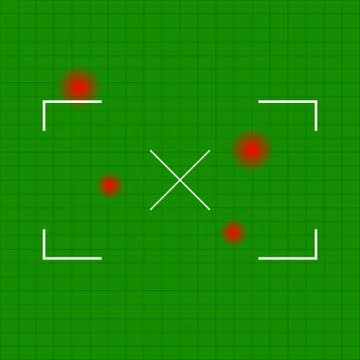 Rectangular crosshair, target mark with cross at the middle Stock Illustration