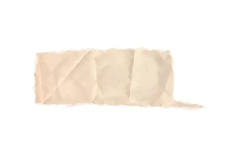 Rectangular crumpled paper speech bubble with vintage parchment texture. Square Stock Illustration