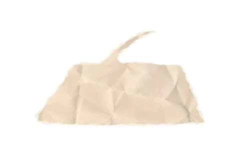 Rectangular crumpled paper speech bubble with vintage parchment texture. News Stock Illustration