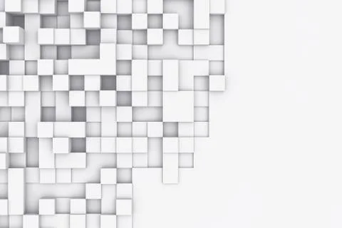 Rectangular cubes abstract bacgkround. 3d illustration Illustrazione stock