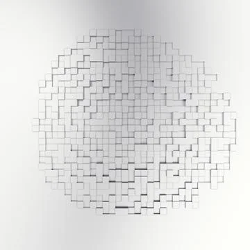 Rectangular cubes abstract bacgkround. 3d illustration Stock Illustration