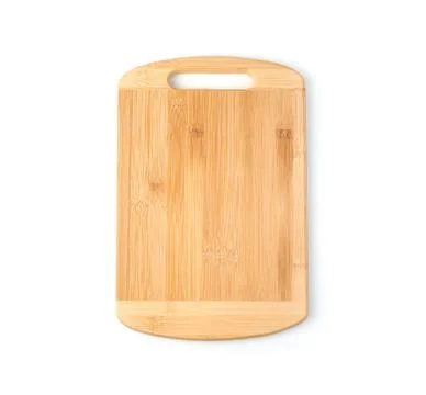 Rectangular cutting Board isolated on a white background. Stock Photos