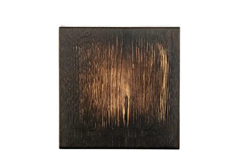 Rectangular cutting board tray made of dark wood on a white background. Isola Foto stock