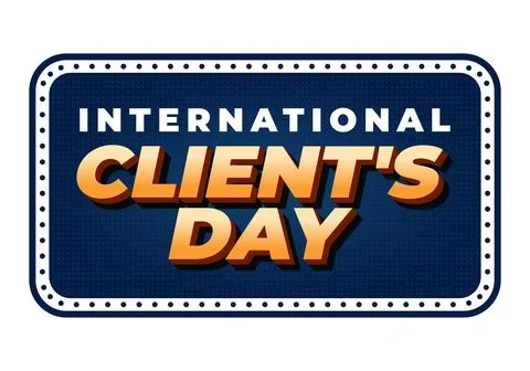 Rectangular dark blue sign with dotted white border and bold 3d orange text.. Stock Illustration