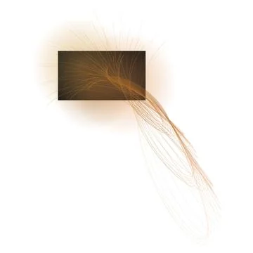 A rectangular dark metal wall sconce emitting a warm glow Stock Illustration