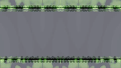 Rectangular, decorated with neon dots, glowing green, square frame, horizon.. Stock Footage 270315511