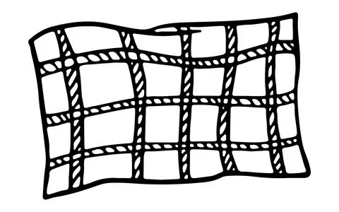 Rectangular decorative cushion. Doodle home bedroom pillow. Interior comfor. Stock Illustration