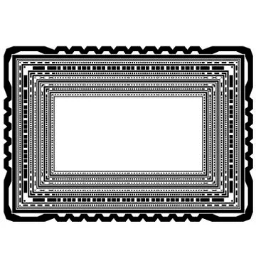 Rectangular Decorative Frame Illustrazione stock