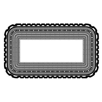Rectangular Decorative Frame Isolated Illustrazione stock