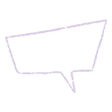 Rectangular dialog box frame, hand-drawn with purple pencil or marker, doodle. Ilustración de archivo