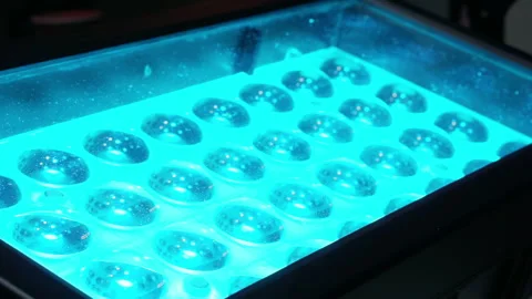 The rectangular Disco Matrix luminaire shimmers in different colors. Stock Footage 163049328