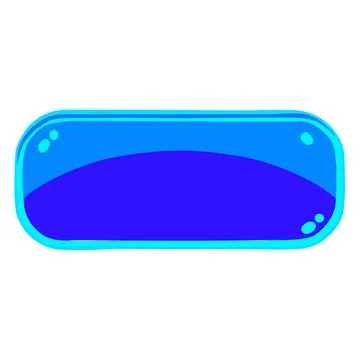 Rectangular elongated blue button, vector illustration Stock Illustration