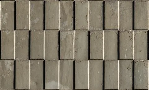 Rectangular embossed patterned block wall Stock Photos
