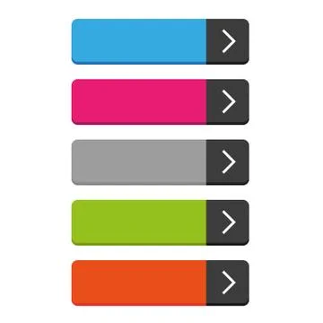 Rectangular empty buttons vector Illustrazione stock