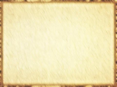 Rectangular empty old papyrus with brown border. Stock Illustration