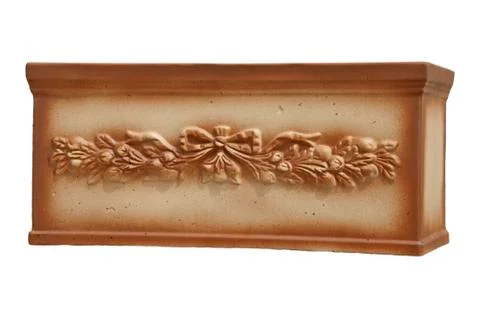 Rectangular empty pot Stock Photos