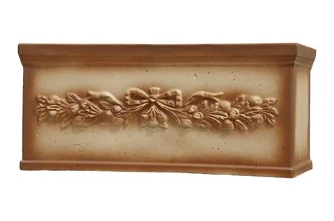 Rectangular empty pot 스톡 사진