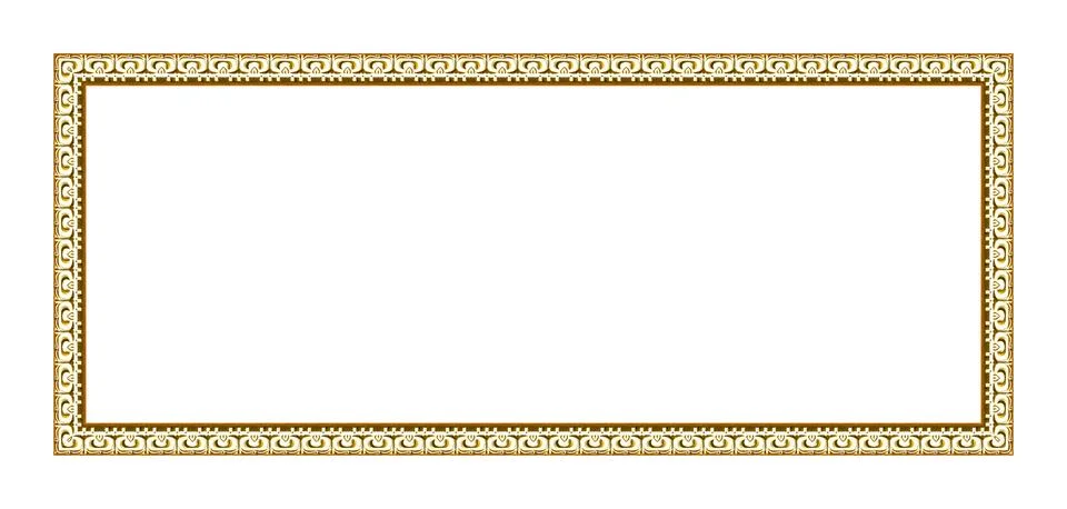 Rectangular empty wooden and gold gilded frame Фото