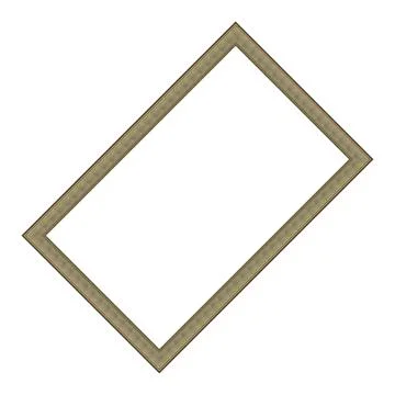 Rectangular empty wooden and silver gilded frame Stock Photos
