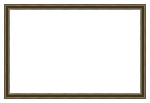 Rectangular empty wooden and silver gilded ornamental frame Foto stock