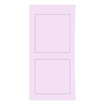 Rectangular entrance door of soft pastel purple color without handle, room Ilustración de archivo