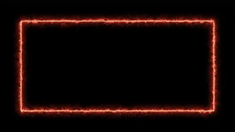 Rectangular Fire effect Animation Stock Footage 213444424