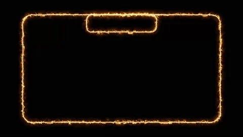 Rectangular Fire effect Animation Video stock 219375767