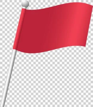 Rectangular flag flapping Stock Illustration