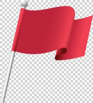 Rectangular flag flapping Stock Illustration