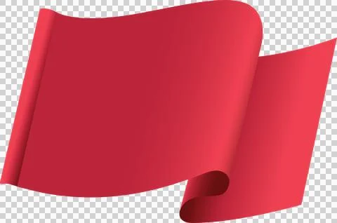 Rectangular flag flapping Stock Illustration