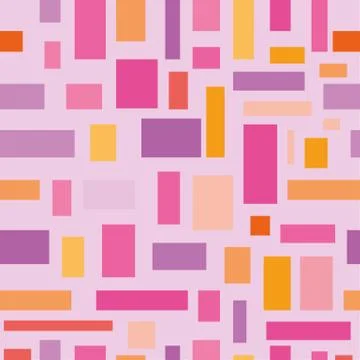 Rectangular flat geometric shape background seamless Stock Illustration