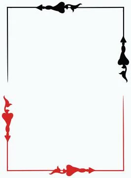 Rectangular floral frames abstract design Stock Illustration