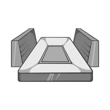 Rectangular football stadium icon Ilustración de archivo