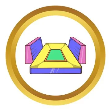 Rectangular football stadium vector icon Ilustración de archivo